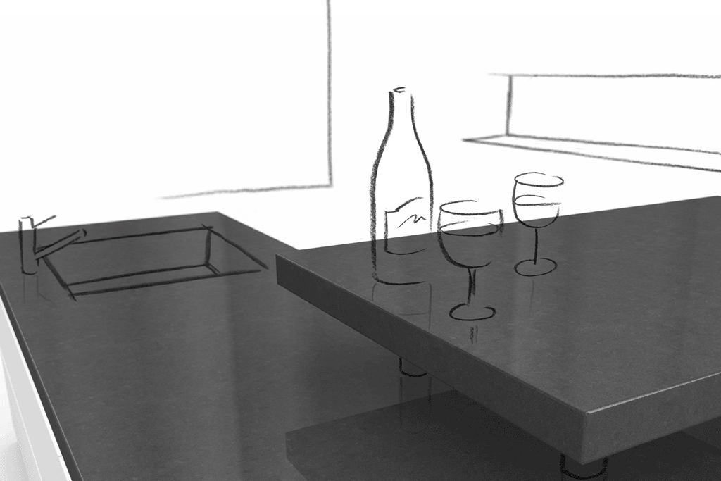 Jetstone Composiet keukenblad Raven Charcoal, ASWA Keukens